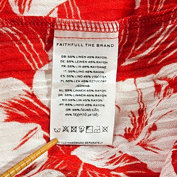 NWT Faithfull the Brand Lulu Camara Floral Print Maxi Skirt Sz. 10 [XL] Red - Picture 8 of 13